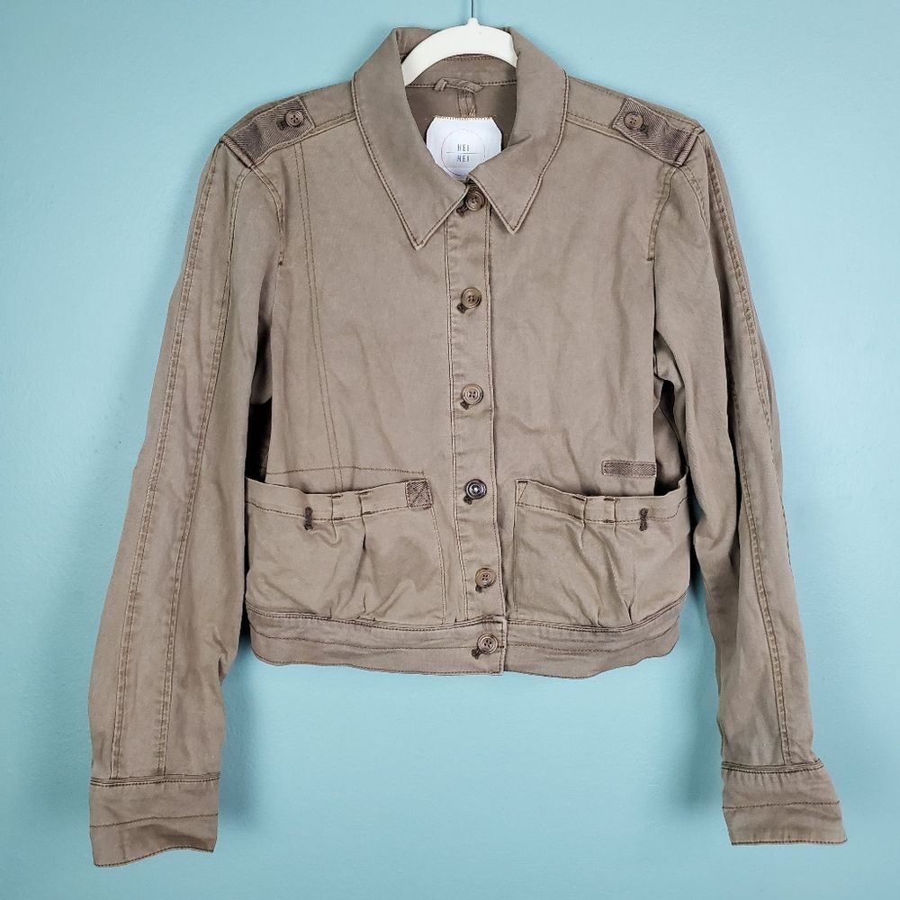 Anthropologie Hei Hei Military Cropped Jacket Size Small